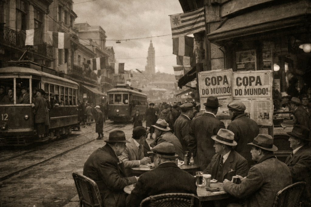 Montevidéu em julho de 1930 (cidade em clima de Copa)